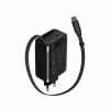 Cargador CANYON OnCharge 65RC con cable USB-C integrado, 65 W, 1x PD, 1x QC, conector EU, negro