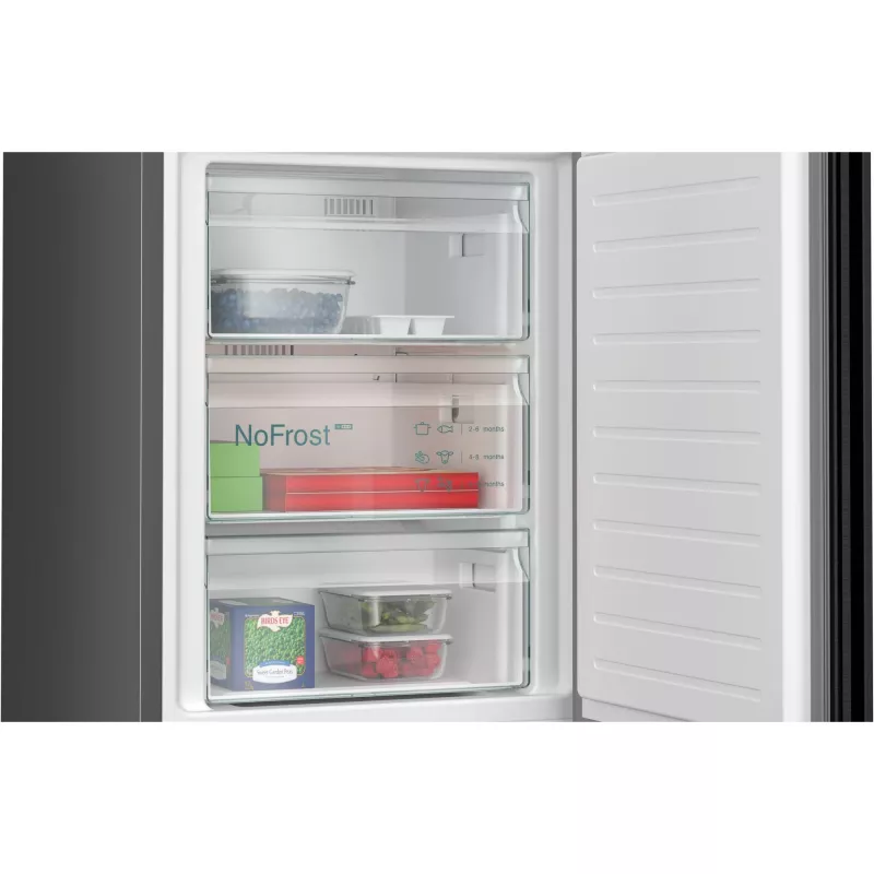 Siemens iQ300 KG39NXXCF frigorífico-congelador combinado independiente 363 L negro