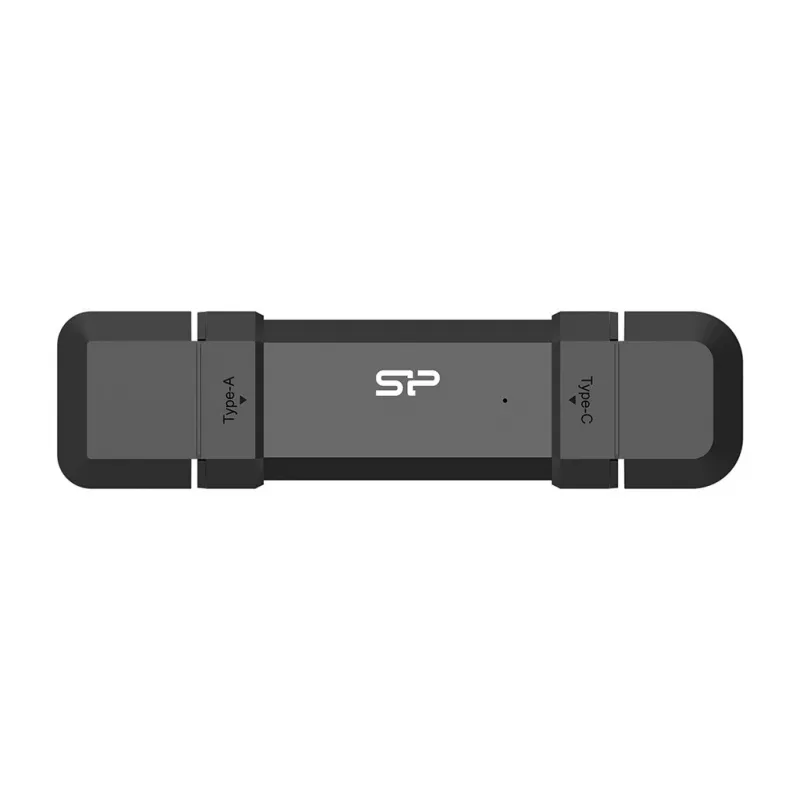Silicon Power DS72 SSD portátil tipo llave de 250 GB, USB 3.2 Gen 2, USB-A/USB-C, negro