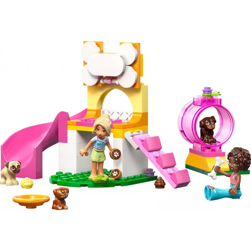 Juguete de construcción LEGO Friends Parque de juegos para cachorros Set 42665, 66 piezas, 2 minifiguras, edad 4+