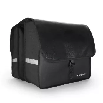 Bolsa doble para bicicleta Wozinsky 28 L negra WBB34BK
