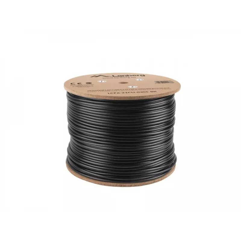 Cable de red Lanberg LCF6-21CU-0305-BK negro 305 m Cat6 F/UTP (FTP) para exterior