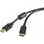 Renkforce cable de conexión DisplayPort [1x conector macho DisplayPort – 1x conector macho DisplayPort] 7,5 m negro (RF-3433994)