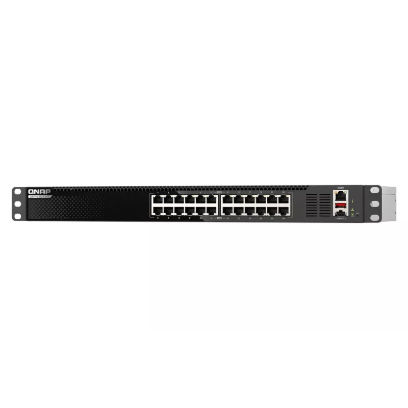 Switch de red QNAP QSW-M3224-24T gestionado L3 10G Ethernet (100/1000/10000) 1U negro, plateado