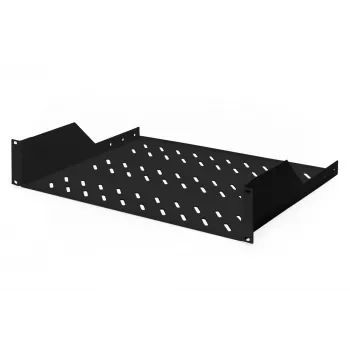 Digitus | Bandeja de 2U para racks | DN-19 TRAY-2-SW | negro | Perfecta para guardar componentes no aptos para 483 mm (19