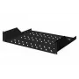 Digitus | Bandeja de 2U para racks | DN-19 TRAY-2-SW | negro | Perfecta para guardar componentes no aptos para 483 mm (19