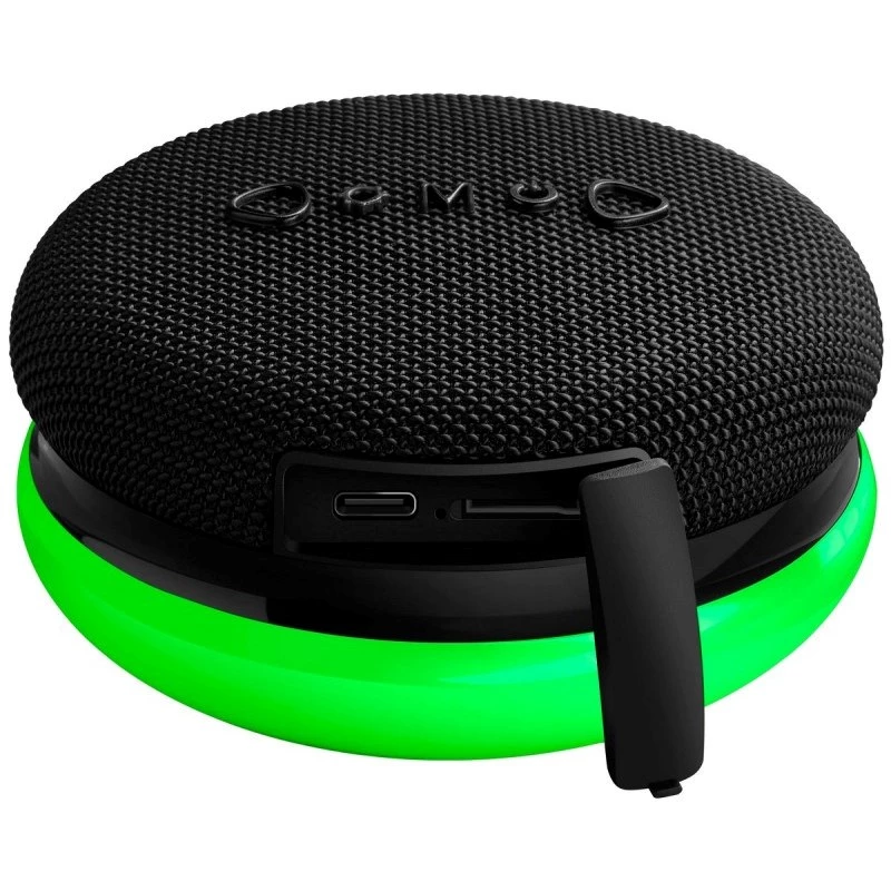Altavoz Bluetooth portátil DEFENDER ENJOY 40 — 7 W RMS, Bluetooth 5.3, iluminación LED, batería LiPo, 9 h, negro
