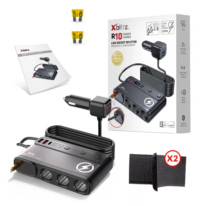 Xblitz R10 Power Charge divisor de toma de coche