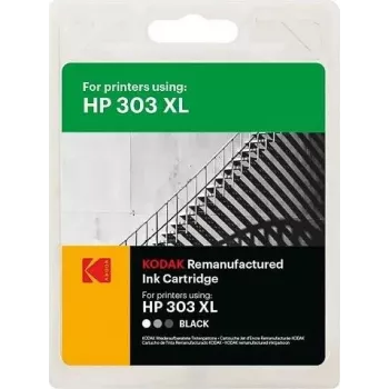 Kodak 185H030330 Cartucho de tinta, negro HC, 12 ml, para HP 303XL (T6N04AE)