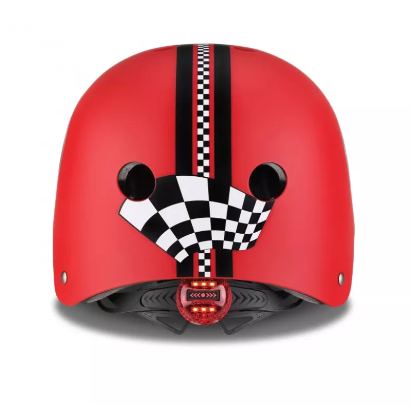 Casco de protección GLOBBER Elite Lights XS/S 48–53 cm rojo