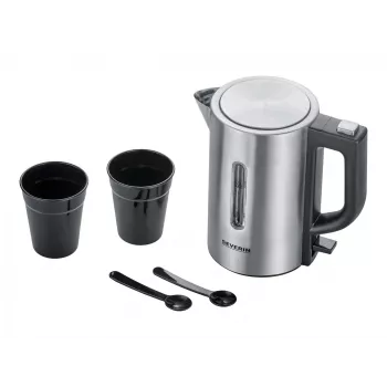 Severin WK3647 Hervidor de agua Acero inoxidable-negro cepillado (WK3647)