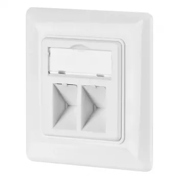 EFB-Elektronik Toma de red 2 tomas para Keystones, blanco, RAL 9003 sin Keystone Fabricante: EFB Elektronik (EC020400001)