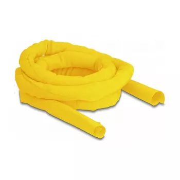 Funda trenzada DeLOCK autoajustable resistente al calor 2 m x 25 mm amarilla