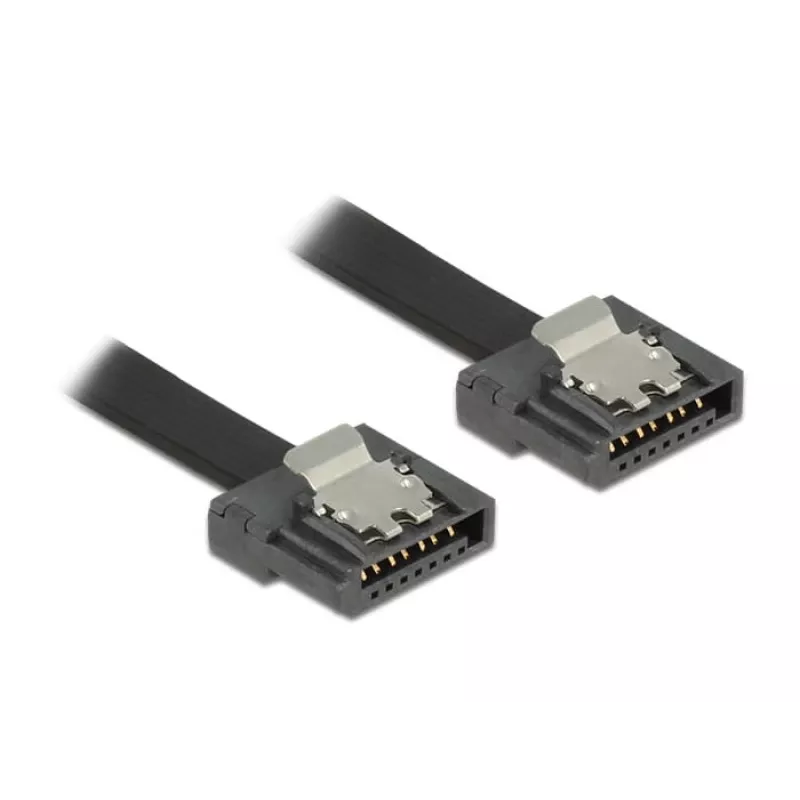 Cable SATA DeLOCK 83841 0,5 m SATA III 7 pines negro