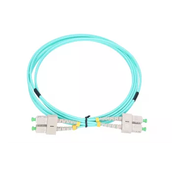 Latiguillo de fibra óptica Extralink SC/APC–SC/APC, multimodo OM3, dúplex, cubierta 3 mm, 5 m