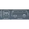 Maqueta Cobi Volkswagen T2b Bus naranja, escala 1:35, kit