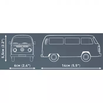 Maqueta Cobi Volkswagen T2b Bus naranja, escala 1:35, kit