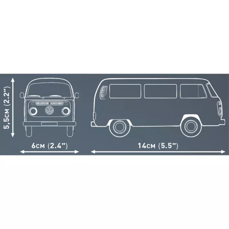Maqueta Cobi Volkswagen T2b Bus naranja, escala 1:35, kit