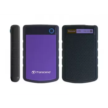 Transcend StoreJet 25H3P - Disco duro - 4TB - externo (portátil) - 2.5 (6,4 cm) - USB3.0 - AES de 256 bits - morado (TS4TSJ25H3P)