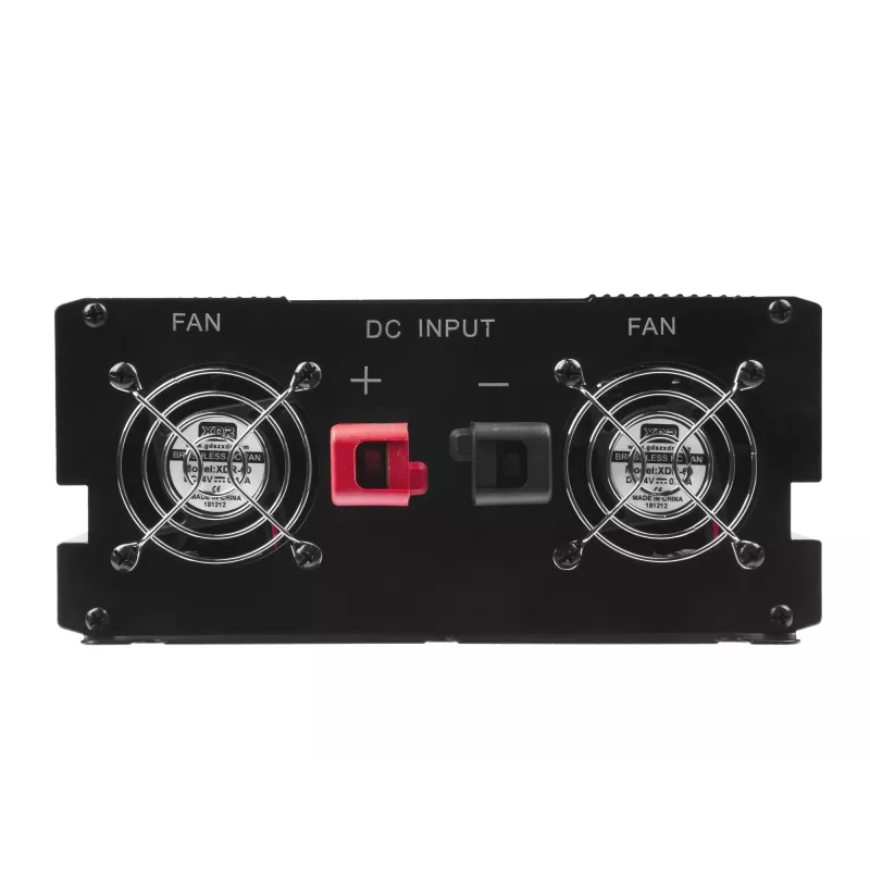 Inversor para coche Green Cell INV21 6000 W, 24V DC-AC, salida 230V, 2x USB PD, refrigeración activa, conectores DC desmontables, negro