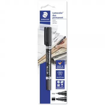 Rotulador permanente Staedtler Lumocolor permanent duo 348 B negro 1 unidad