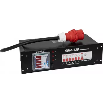 Distribuidor de corriente EUROLITE SBM-32B 30248401 32A trifásico