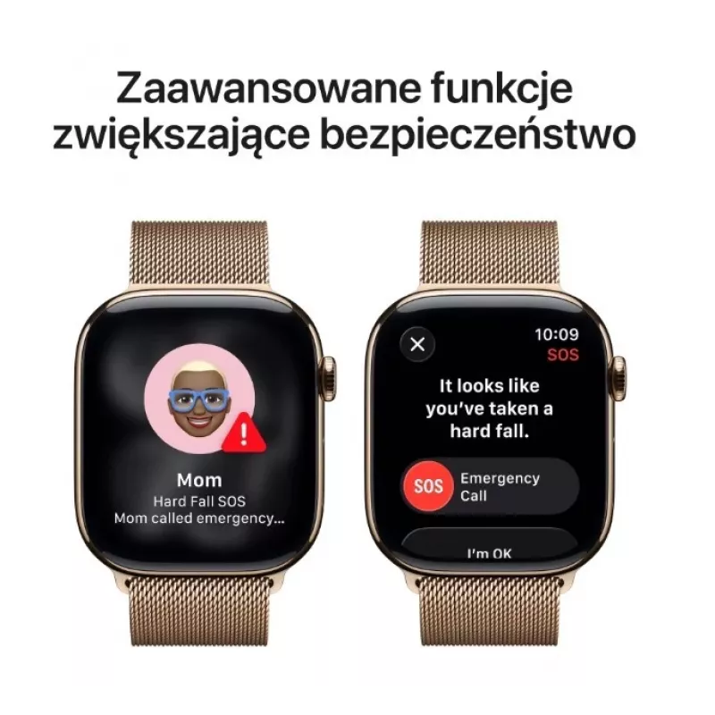Apple Watch GPS + Cellular 46mm carcasa de titanio dorado correa Milanesa dorada S/M