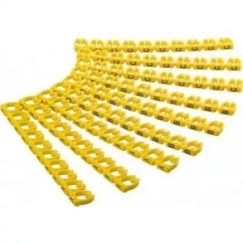 Goobay clips marcadores de cables letras A-C, para diámetro de cable hasta 6 mm, 6 mm - anillos de identificación de colores 3x 30 uds. para marcar p. ej. cables de red