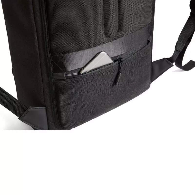 XD Design Bobby Urban Lite P705.501 mochila antirrobo para portátil, 15 pulgadas, 22 l (ampliable a 27 l), resistente al agua, bolsillos RFID, correa para equipaje, negra