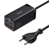 Baseus GaN3 Pro CCGP000101 cargador de sobremesa 100 W, 2x USB-C + 2x USB-A, PD 3.0, QC 4.0+, cable de 1,5 m, negro