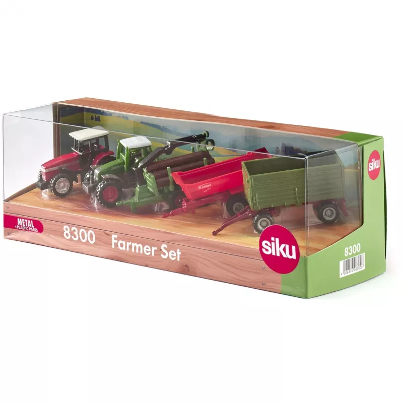 Set de vehículos agrícolas de juguete Siku Farmer 8300 — modelos de maquinaria agrícola de fundición
