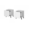 Mesita de noche cama meble NOVA con 1 cajón 44×40×52 cm, blanco mate