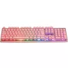 Deltaco GAM-021-RGB-P-DE - tamaño completo (100%) - USB - interruptores de membrana - QWERTZ - rosa