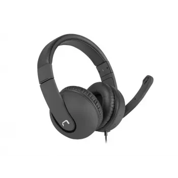 Auriculares con cable binaurales NATEC Rhea con micrófono de diadema, conectores de 3,5 mm, cable de 2,2 m, impedancia de 32 Ω