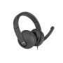 Auriculares con cable binaurales NATEC Rhea con micrófono de diadema, conectores de 3,5 mm, cable de 2,2 m, impedancia de 32 Ω
