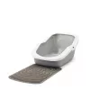 Savic Aseo bandeja sanitaria abierta para gatos, 56 x 39 x 27,5 cm, gris con borde blanco