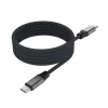 Cable trenzado magnético USB-C a USB-C FIXED FIXDBM-CC2-GR, USB 2.0, funda trenzada, longitud fija, gris