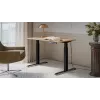 Escritorio con regulación eléctrica de altura MOON 121x67x72-120 negro/marrón claro