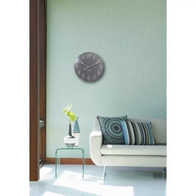 NeXtime Reloj 3084gs London Arabic, Ø34,5cm, pared, gris/blanco