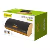 Maestro MR-1775-BLACK Panera Negro, madera bambú, metal