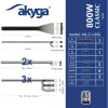 Akyga Classic AK-C1-800 Fuente de alimentación ATX 800 W, 80 PLUS, PFC activo, ventilador de 120 mm