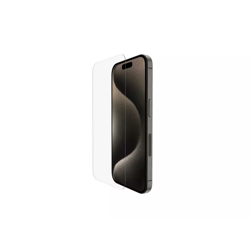 Belkin | ScreenForce Pro | UltraGlass2 protección de pantalla antimicrobiana | Apple | Para iPhone 15 Pro | Vidrio | Transparente | Protección de pantalla transparente