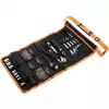 Set de mecánico con bolsa enrollable 76 piezas negro naranja