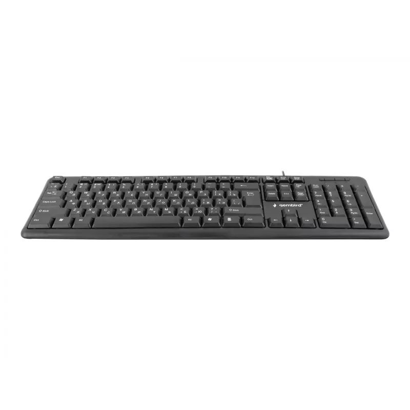 Teclado Gembird KB-U-103-RU oficina USB QWERTY inglés ruso negro