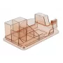 Organizador de escritorio DeLOCK 18341 transparente marrón plástico 145x250x85mm