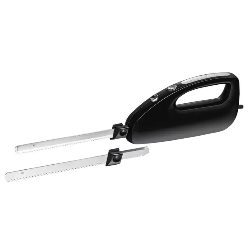 Cuchillo eléctrico Rommelsbacher EM 150 120 W – cuchillas de acero inoxidable, longitud útil de cuchilla 15 cm, negro