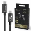 Extralink Smart Life CABESL05 cable USB-C a USB-C, trenzado, 240 W, 40 Gbps, 2 m, negro