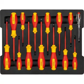 Bosch Professional juego de destornilladores VDE, mixto, 14 piezas (1600A02NF9)