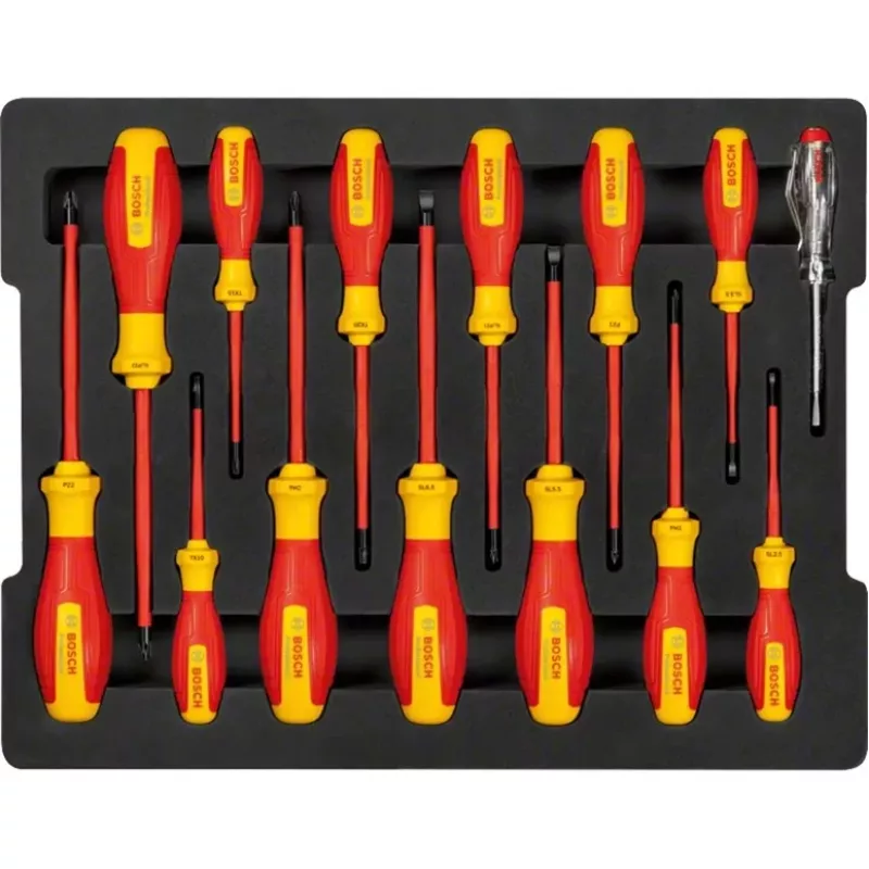 Bosch Professional juego de destornilladores VDE, mixto, 14 piezas (1600A02NF9)