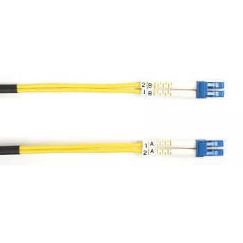 Cable de conexión de fibra óptica Black Box OS1 LC-LC dúplex 15 m, monomodo, cubierta amarilla